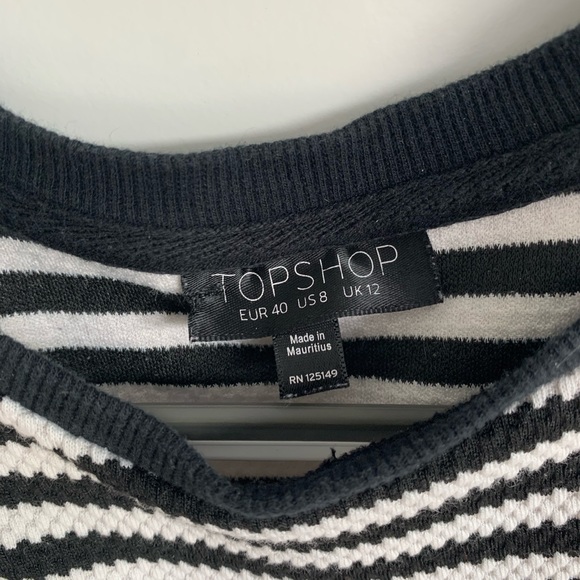 Topshop | Textured Stripe Sweatshirt - Picture 10 of 11
